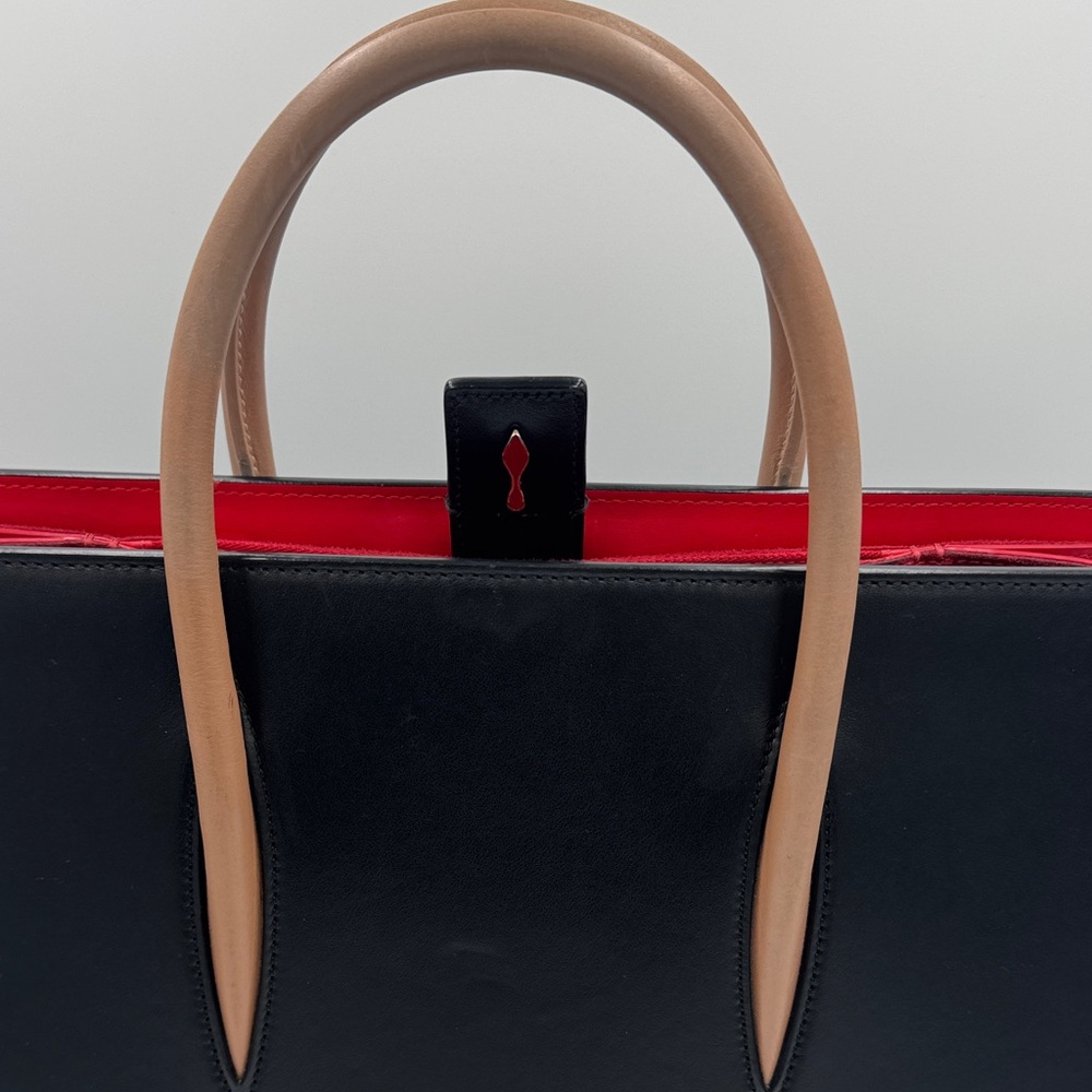 Christian Louboutin Paloma - Black Tote Red Interior & Adjustable Strap - Picture 10 of 14